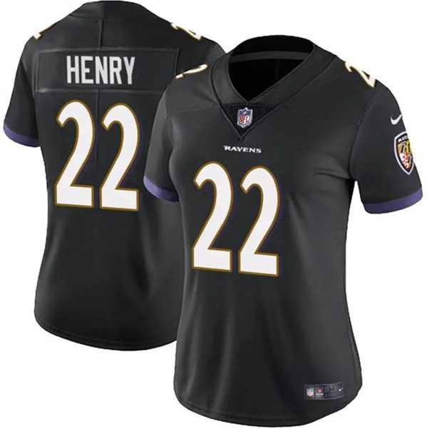 Womens Baltimore Ravens #22 Derrick Henry Black Football Stitched Jersey Dzhi->->Women Jersey